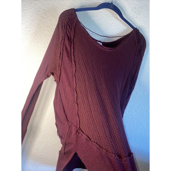 Free People Laguna Waffle Knit Thermal boho long sleeve hippie soft xs - Picture 3 of 12